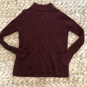 Abercrombie and Fitch Mock neck cable sweater